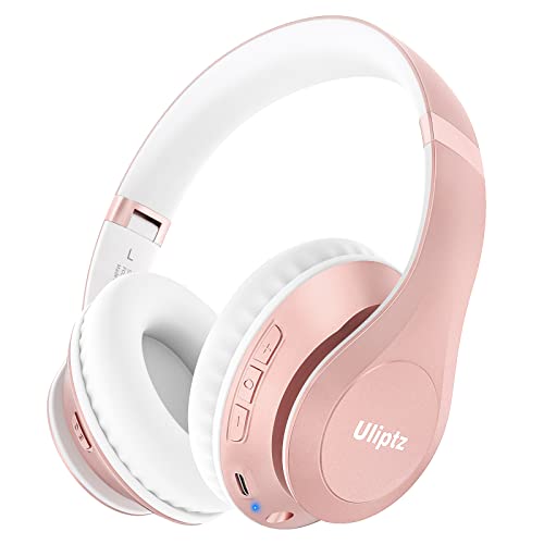 Uliptz Bluetooth Kopfhörer Over Ear, Bluetooth 6.0, 65 Stunden Spielzeit | Kopfhörer kabellos mit HiFi-Stereo, 6 EQ-Modi, Eingebautem HD-Mikrofon, Faltbares Headphones für Reisen/Büro/Handy/PC