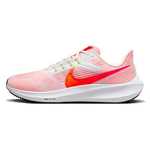 Nike Herren Air Zoom Pegasus 39 Sneaker, White/TOTAL ORANGE-Bright Crimson-Black, 44.5 EU