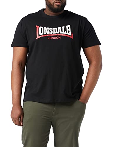 Lonsdale Herren T-shirt Trägerhemd Two Tone Langarmshirt, Schwarz, L EU