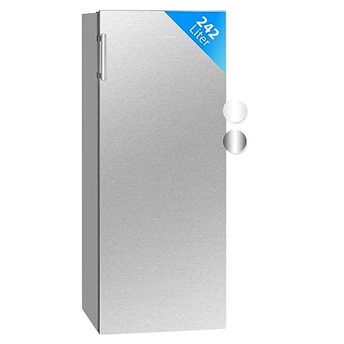 Bomann® Kühlschrank ohne Gefrierfach | Energieklasse E | 143cm | 5 Ablagen | 0°C ~ +8°C | leise 40dB | Getränkekühlschrank | 242L Flaschenkühlschrank | Kühlschrank groß | VS 7316.1 inox