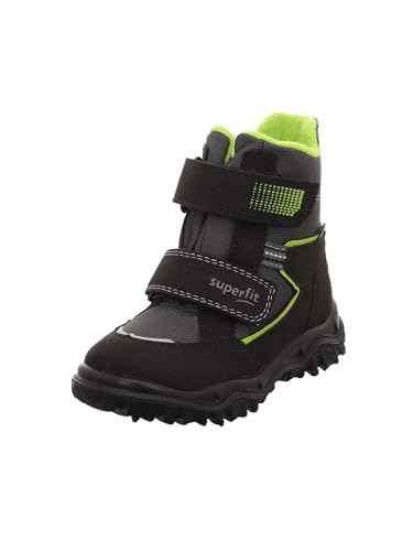 Superfit Jungen Husky Warm Gefütterte Gore-tex Schwarz/Hellgrün 0010 Stiefel, Schwarz Hellgrün 0010, 32 EU