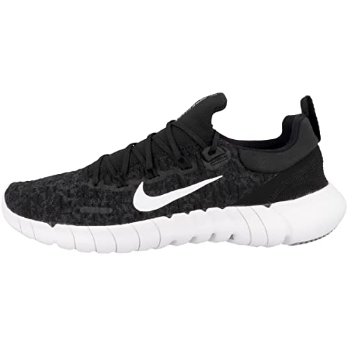 Nike Herren Free 5.0 Road Running Shoe, Black White Dk Smoke Grey, 43 EU