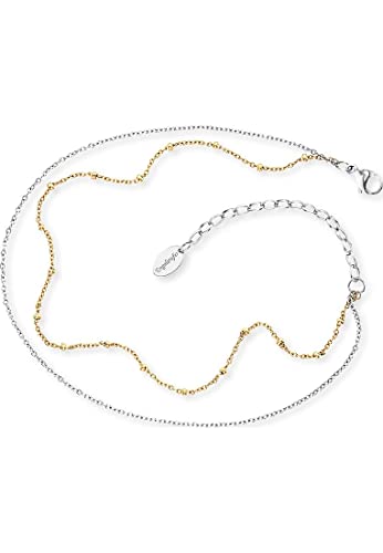 Engelsrufer Damen Fußkettchen Twin, Edelstahl Bicolor mit Gold-Ionenplattierung, verstellbar, nickelfrei