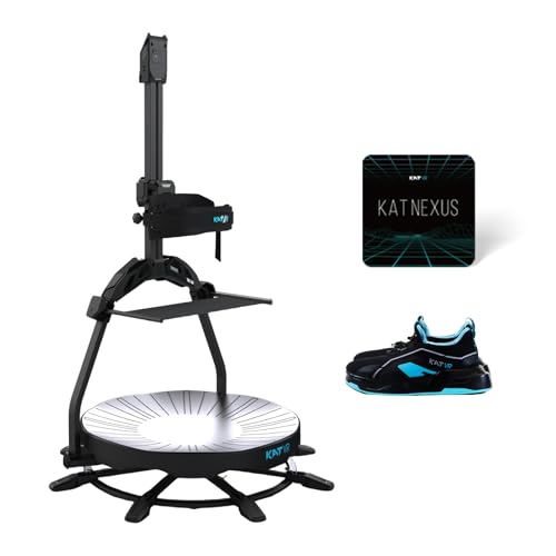 Kat Walk C2 Core VR-Laufband Bundle mit Nexus & Sitzmodul | 360° Bewegung für immersives VR-Gaming & Fitness | Kompatibel mit SteamVR & Quest (über Nexus Adapter) | EU 42.5