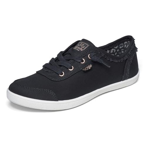 Skechers Damen Bobs B Cute Sneaker, Black Canvas, 41 EU