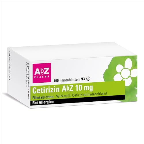 Cetirizin AbZ 10 mg Filmtabletten bei Allergien, 100 St. Tabletten