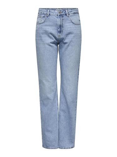 ONLY Female Straight-Fit Jeans ONLBLUSH Mittlere Taille Gerade geschnitten Jeans
