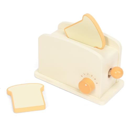 WoodenFun Holz Toaster-Set mit Brot & Butter pädagogisches Küchenrollenspiel ab 3J