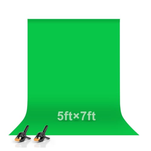 EMART 1,5x2m Greenscreen Faltbar Green Screen Grüner Hintergrund Polyester