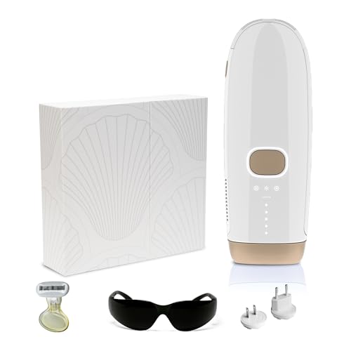 Techomey IPL Geräte Haarentfernung - Alternative zur Laser Haarentfernung, Dauerhafte und Schmerzfreie IPL Haarentfernungsgerät mit Saphir-Eiskühlsystem, IPL Laser für Körper, Achseln, Bikinizone