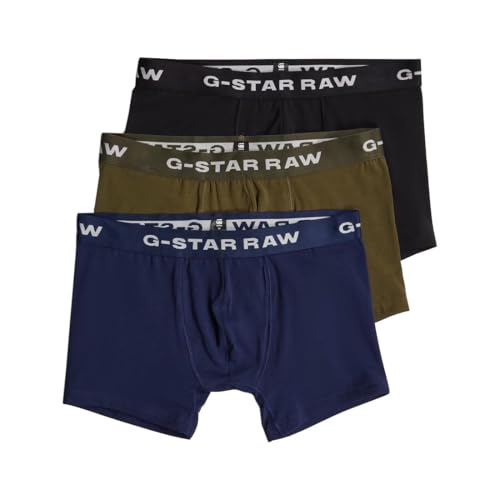 G-Star Herren Boxer Shorts 3 Pack Multiple, Mehrfarben (dk Black/Imperial Blue/Shadow Olive D23774-D516-G163), XL