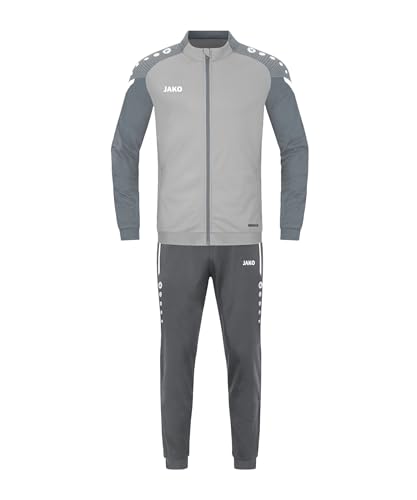 JAKO Herren Trainingsanzug Polyester Performance, Soft Grey/Steingrau, L