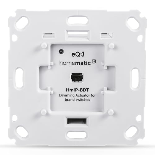 Homematic IP Dimmaktor für Markenschalter – Phasenabschnitt, Smart Home, Phasenabschnittsdimmer für dimmbare Leuchtmittel sowie auch für die meisten dimmbaren LED-Lampen, 143166A0