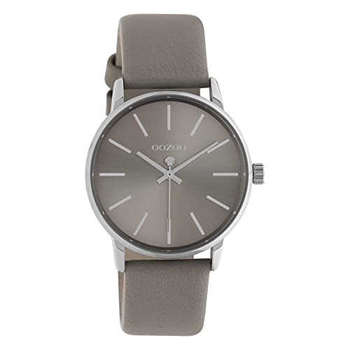 Oozoo Timepieces Damen Uhr - Armbanduhr Damen mit 18mm Lederarmband | Hochwertige Uhr für Frauen - Edle Analog Damenuhr in rund C10722