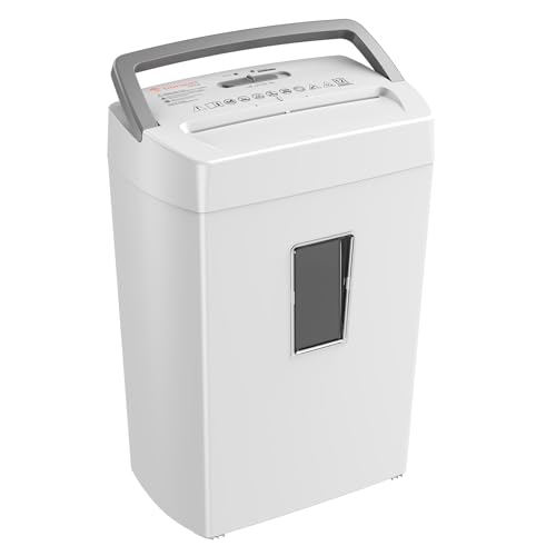 Bonsaii 12 Blatt Mikroschnitt Aktenvernichter, 21L Papierkorb, C275-B