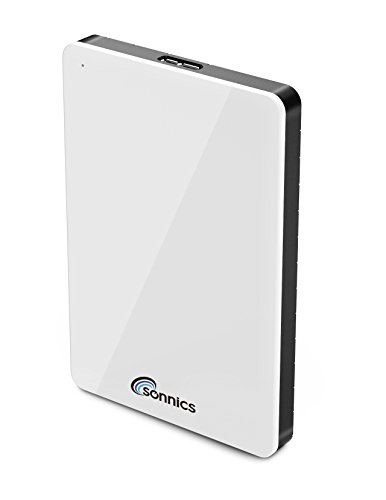 Sonnics 1TB Externe Festplatte weiß USB 3.0 Super Schnelle Übertragungsgeschwindigkeit für Verwendung mit Windows PC, Apple Mac, Xbox One & PS4