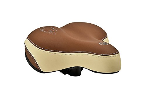 Büchel Big City - Fahrradsattel für City Räder, sehr bequemer mit Reflektor und großer weicher Sitzfläche Herren, fahrra, Wittkop Big City, braun-beige, Einheitsgröße