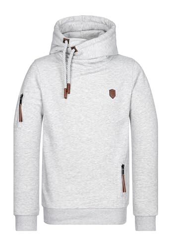 Naketano Herren Kapuzenpullover Pimp Hoodie-Large-Grey Melange