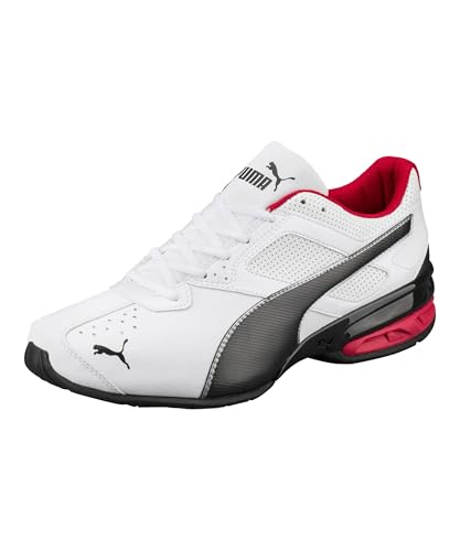 PUMA Herren Tazon 6 FM Low-Top Trainer, Puma White-Puma Black-Puma Silver, 43 EU