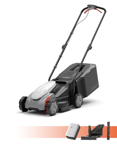 Litheli Akku Rasenmäher mit Akku 5,0Ah, 33cm Schnittbreite, Rasenmäher Elektro Brushless, 25–65 mm, 35L Fangkorb, bis 300 m²