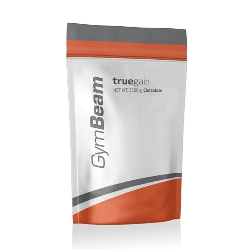 GymBeam True Gain – Mass Gainer Protein, Energie Booster mit 20,8 g Protein, Kohlenhydratenmischung für Muskelwachstum und erhöhte körperliche Leistungsfähigkeit, (2500 g Schokolade)