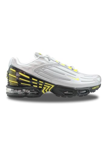 Nike Herren Air Max Plus 3 Sneaker, Metallic Silver Opti Yellow, 41 EU