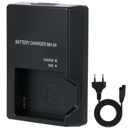 MH-24 Ladegerät für Nikon D3100 D3200 D3300 D3400 D3500 D5100 D5200 D5300 D5500 D5600 P7000 P7100 P7700 P7800 Kamera für EN-EL14 EN-EL14A Akku, Digitalkamera Schnellladegerät, Camera Battery Charger