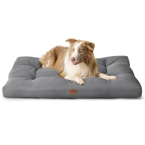 BEDSURE waschbares Hundebett Oxford für Große Hunde, 111x89cm grau