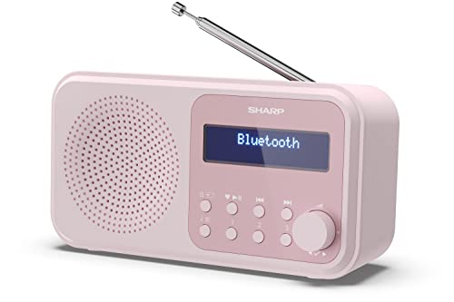SHARP DR-P420(PK) Tokyo Tragbares Radio DAB/FM Dual-Alarm - Blütenrosa