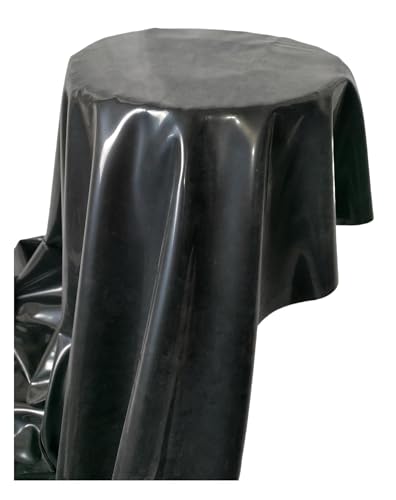 Echter Natur Latex Stoff Gummi Bettlaken Kleidung Tuch Sheet für Massage SM Fetish Wetlook Mode Wasserdichte 0,4 mm dick Schwarz 1 m