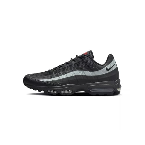 Nike Herren Air Max 95 Ultra Sneaker, Black Black Wolf Grey University Red, 45 EU