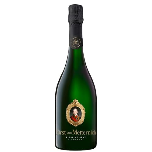 Fürst von Metternich Riesling Sekt Trocken (1 x 0,75 l) Deutschlands beliebtester Premiumsekt, aus deutschen Rieslingweine, Anbaugebieten in Rheinhessen, Rheingau & Pfalz, ausgeprägte Fruchtaromen