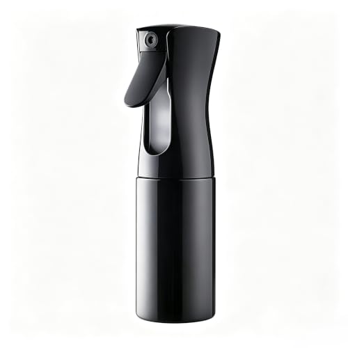 Uervoton Sprühflaschen Kontinuierliche Ultra Fine Mist Leeres Wasserflaschens Friseur Spray Flaschen Salon Friseur Haar Werkzeug Wasser Sprüher(160ml, Schwarz)
