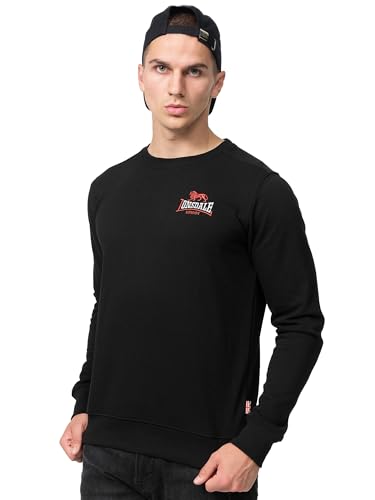 Lonsdale Men's LYMPSTONE Sweatshirt, Schwarz, M