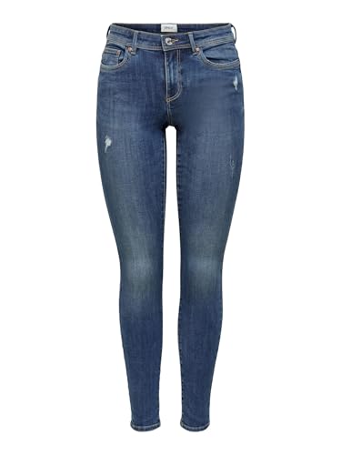ONLY Female Skinny Jeans ONLWAUW Mittlere Taille Skinny Fit Jeans