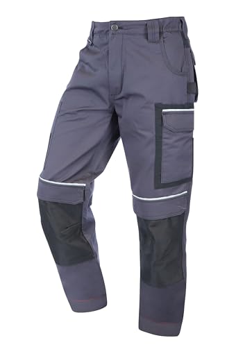 ELIWORX Arbeitshosen Männer Stretch Einsatz - Bequeme Passform - Robustes, Flexibles Material - Smartes Taschen-Design - Arbeitshose Herren ideal für Handwerk Heimwerk und Baugewerbe - Anthrazit - 52