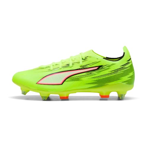 PUMA Unisex Ultra 6 Match MXSG Fußballschuh, Yellow Alert Black-Glowing Red-Lime Squeeze, 41 EU, Yellow Alert PUMA Schwarz Leuchtend rot Lime Squeeze, 42 EU