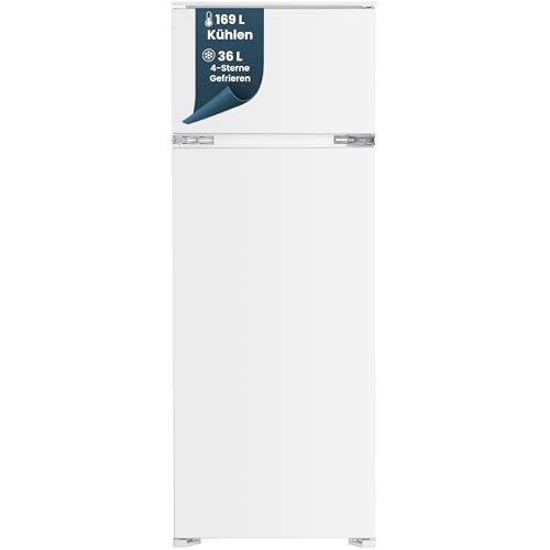 homeX CFB2051E Einbaukühlschrank mit Gefrierfach 145cm Nische 205 Liter