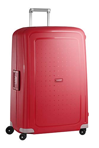 Samsonite S'Cure Spinner Check-in-Koffer, 81 cm | Rot, Hartschalenkoffer, 81H x 55W x 35D cm, 138 L, 5.0 kg, mit TSA-Schloss und höhenverstellbarem Trolley-Griff