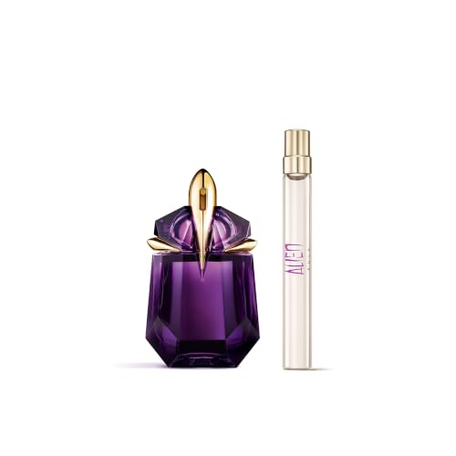 Bundle of MUGLER Alien Eau de Parfum für Damen, Holzig-blumiges Parfum duftet nach Amber, Außergewöhnliches Duftspray, Nachfüllbar + Mugler Alien Pulp Eau de Parfum 10ml