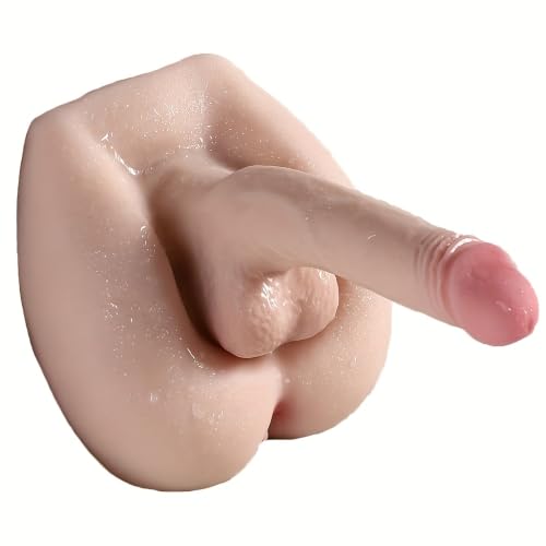 Groß Masturbator und Dildo 2 in 1 Sex Spielzeug für Männer Frauen Paare und Gay Solo Masturbieren, Realistischer Anal und Big Penis Analplug Mastrubrator Extrem Taschenmuschi Seckoe