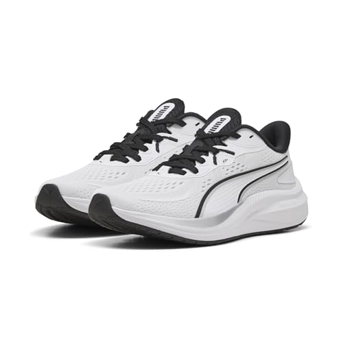 PUMA Unisex Skyrocket Lite 2 Road Running Shoe, Puma Weiß PUMA Silber PUMA Schwarz, 42 EU