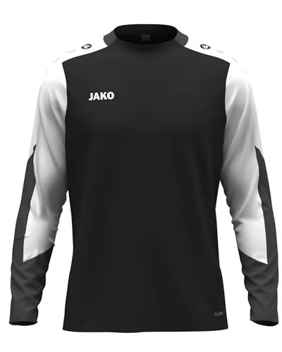 JAKO Unisex Longsleeve-Shirt Dynamic, schwarz/weiß/anthrazit, L