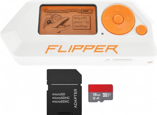 Flipper Zero Starter Pack - Gadget für Geeks mit 16GB Micro SD Karte | NFC RFID Multi-Tool, Sub-GHz, Infrarot, Bluetooth