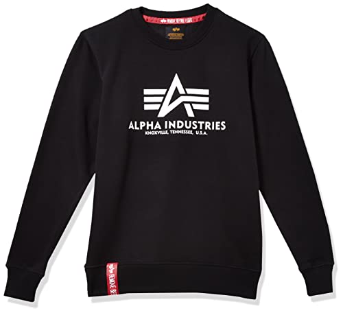 Alpha Industries Herren Basic Pullover Sweatshirt, Schwarz, XXL