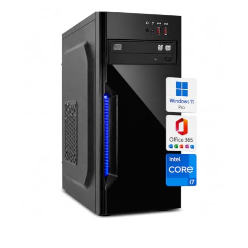 Betashop Kompletter Desktop-PC – Desktop-PC i7-4790 • RAM 32 GB • SSD 1 TB (512 SSD + 512 HDD) • Integrierte Grafik HD 430 • WLAN • DVD-Brenner • HDMI • USB 3.0 • Windows 11 Pro • Office 365.