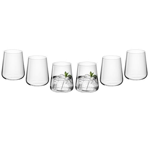 Gerlach 1760 Gläser Set 6 Stück 430 ml Trinkgläser Wassergläser Cocktailgläser Saftgläser Glas Dessert Spülmaschinenfest Modern