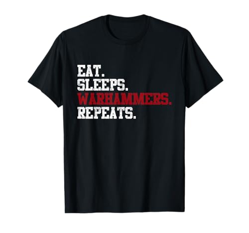 Eat Sleeps Warhammers wiederholt Vintage T-Shirt