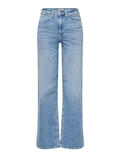 ONLY Damen Onlmadison Blush Hw Wide DNM Cro371 Noos, Light Blue Denim, M / 32L