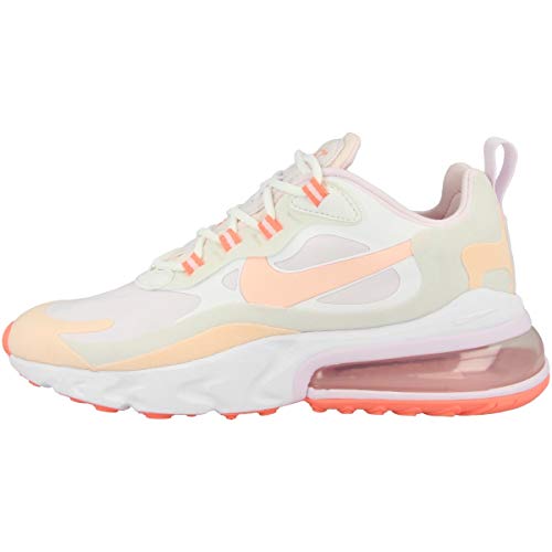 Nike Damen W Air Max 270 React Laufschuh, Summit White/Crimson Tint-Light Violet
